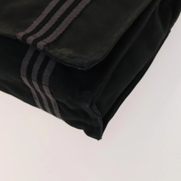 HERMES Fourre Tout Bassas MM Shoulder Bag Canvas Black Auth - Picture 3 of 14